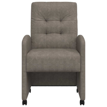 Sedie da Pranzo con Ruote 2 pcs Grigio 58 x 67 x 97 cm