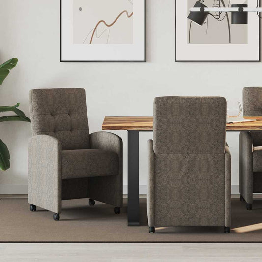 Sedie da Pranzo con Ruote 2 pcs Grigio scuro 58 x 67 x 97 cm | homemem39