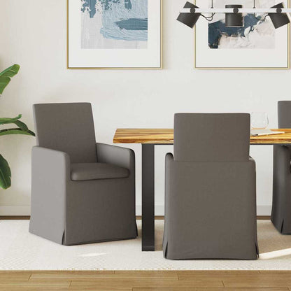 Sedie da pranzo 2 pcs Grigio chiaro 57 x 67 x 95 cm Tela