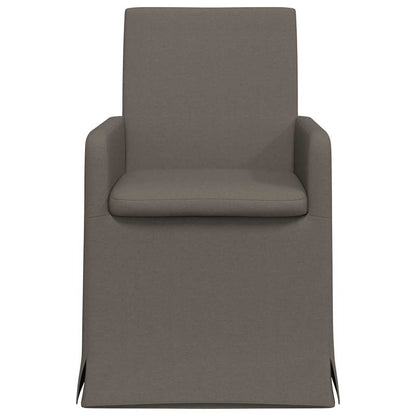 Sedie da pranzo 2 pcs Grigio chiaro 57 x 67 x 95 cm Tela