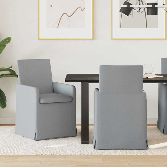 Sedie da pranzo 2 pcs Grigio chiaro 57 x 67 x 95 cm Tessuto | homemem39