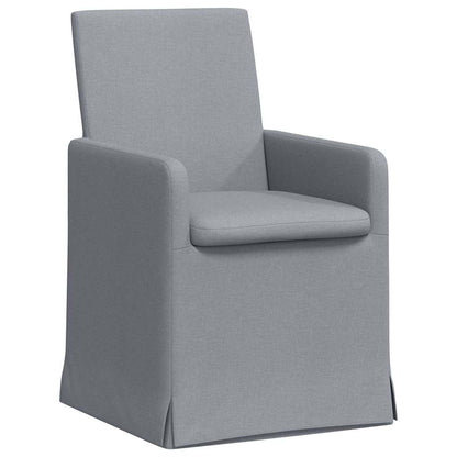 Sedie da pranzo 2 pcs Grigio chiaro 57 x 67 x 95 cm Tessuto