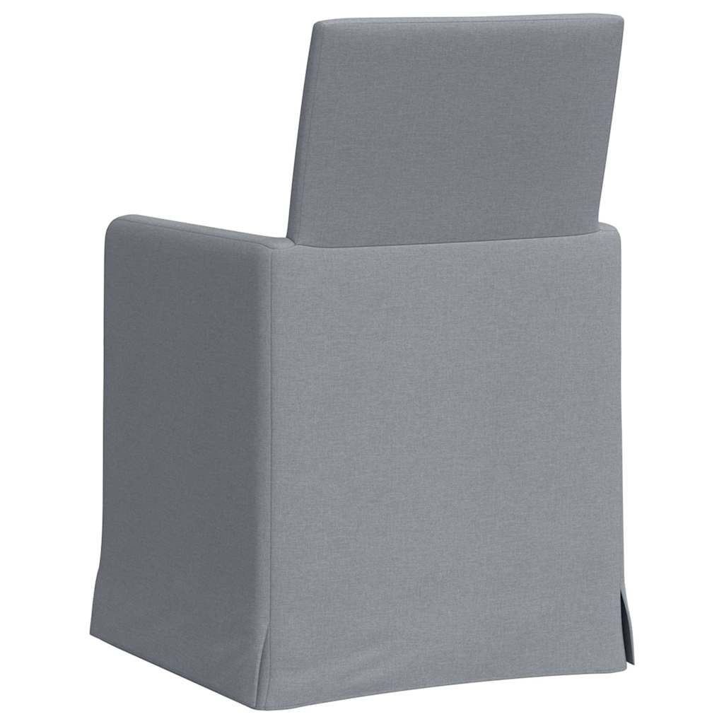 Sedie da pranzo 2 pcs Grigio chiaro 57 x 67 x 95 cm Tessuto