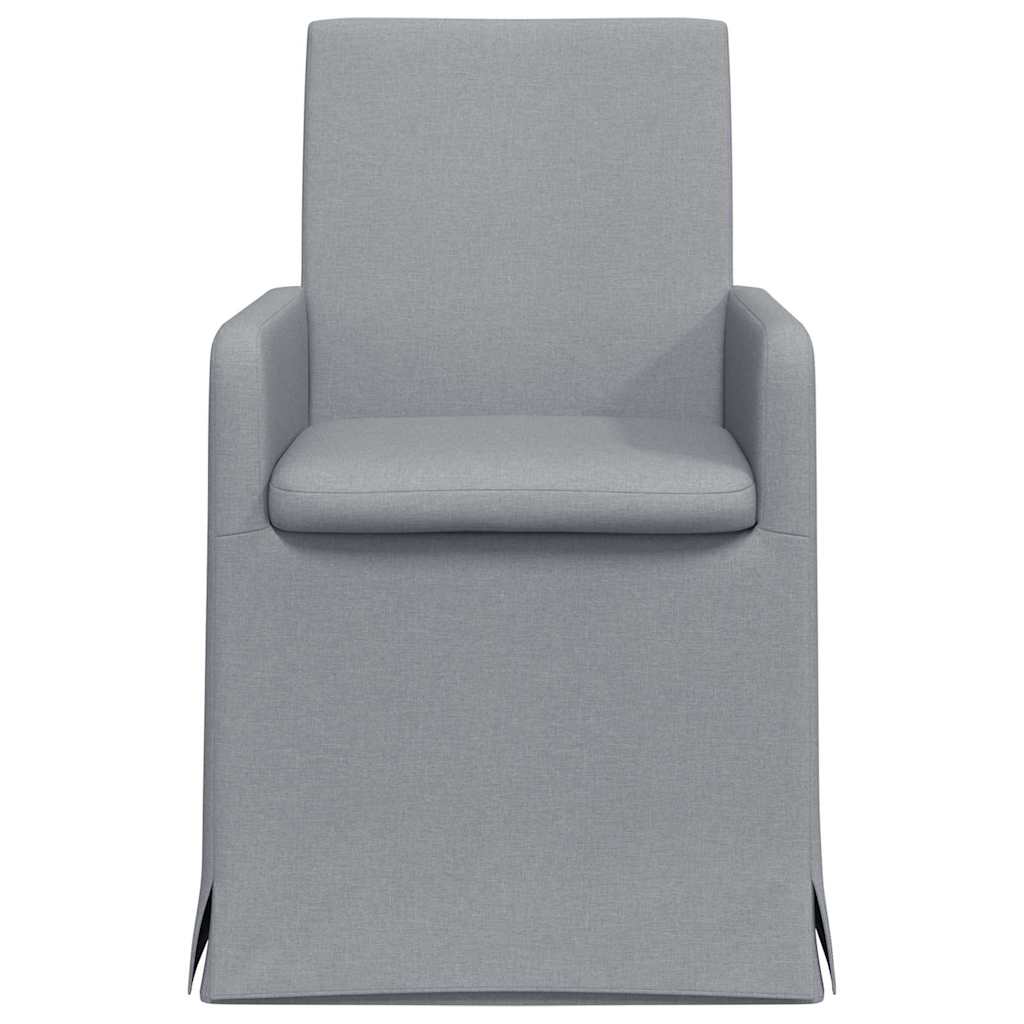 Sedie da pranzo 2 pcs Grigio chiaro 57 x 67 x 95 cm Tessuto