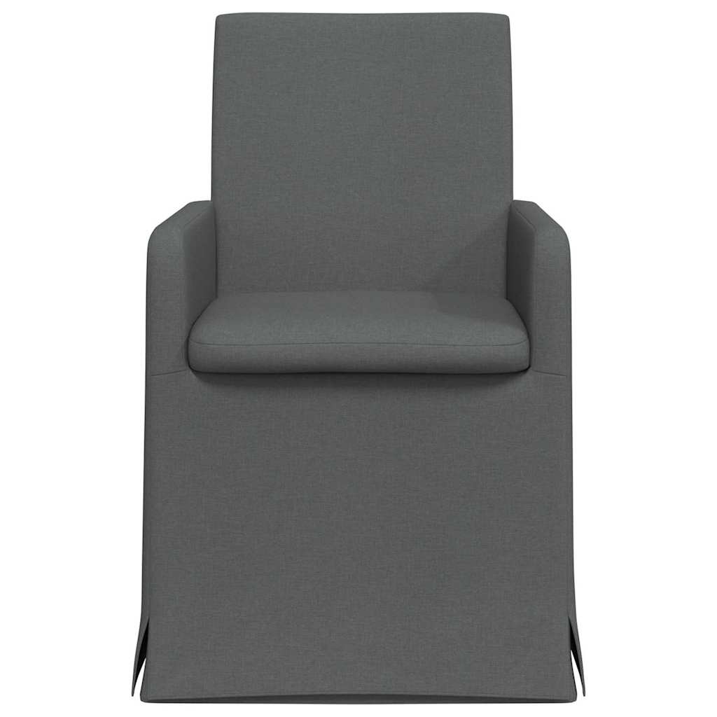 Sedie da pranzo 2 pcs Grigio scuro 57 x 67 x 95 cm Tessuto