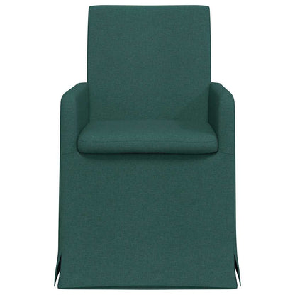 Sedie da pranzo 2 pcs Verde scuro 57 x 67 x 95 cm Tessuto