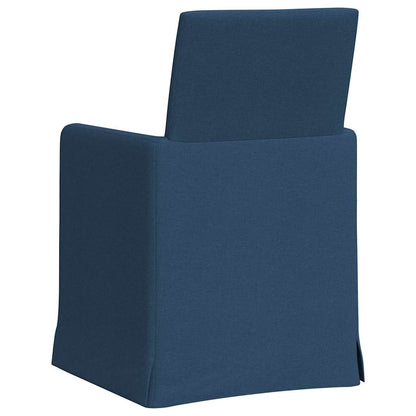 Sedie da pranzo 2 pcs Blu 57 x 67 x 95 cm Tessuto