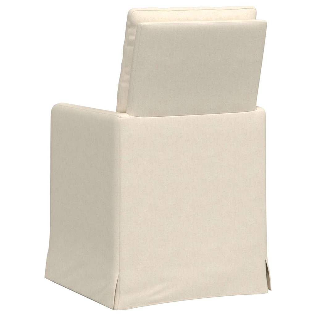 Sedie da pranzo 2 pcs Beige 57 x 67 x 98 cm Tela