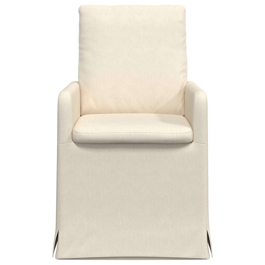 Sedie da pranzo 2 pcs Beige 57 x 67 x 98 cm Tela