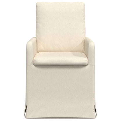 Sedie da pranzo 2 pcs Beige 57 x 67 x 98 cm Tela