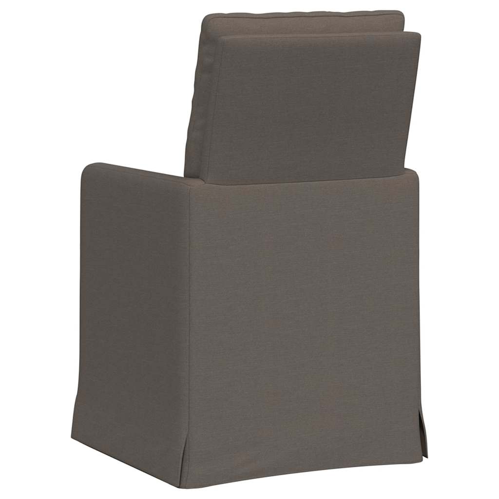 Sedie da pranzo 2 pcs Grigio chiaro 57 x 67 x 98 cm Tela