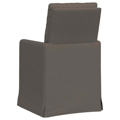 Sedie da pranzo 2 pcs Grigio chiaro 57 x 67 x 98 cm Tela
