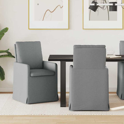 Sedie da pranzo 2 pcs Grigio chiaro 57 x 67 x 98 cm Tessuto