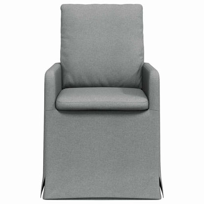 Sedie da pranzo 2 pcs Grigio chiaro 57 x 67 x 98 cm Tessuto