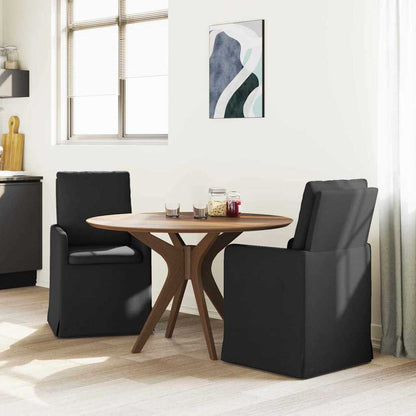 Sedie da pranzo 2 pcs Nero 57 x 67 x 98 cm Tessuto