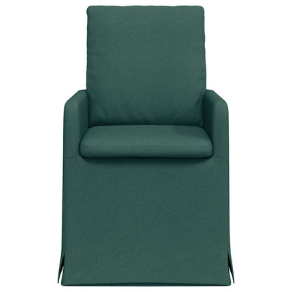 Sedie da pranzo 2 pcs Verde scuro 57 x 67 x 98 cm Tessuto
