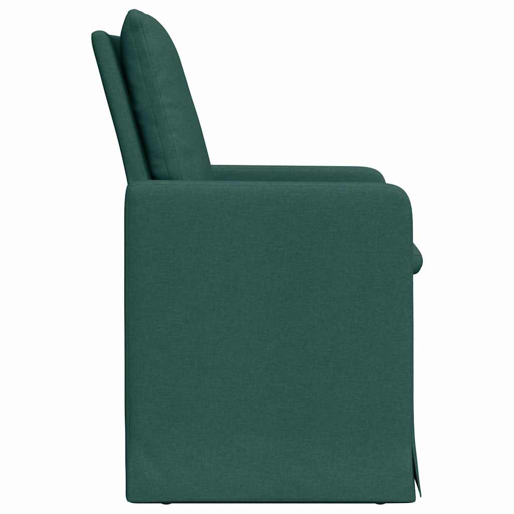 Sedie da pranzo 2 pcs Verde scuro 57 x 67 x 98 cm Tessuto
