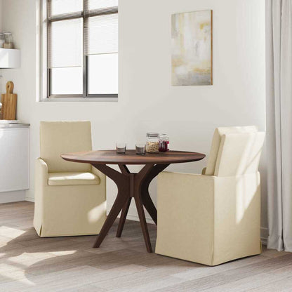 Sedie da pranzo 2 pcs Crema 57 x 67 x 98 cm Tessuto