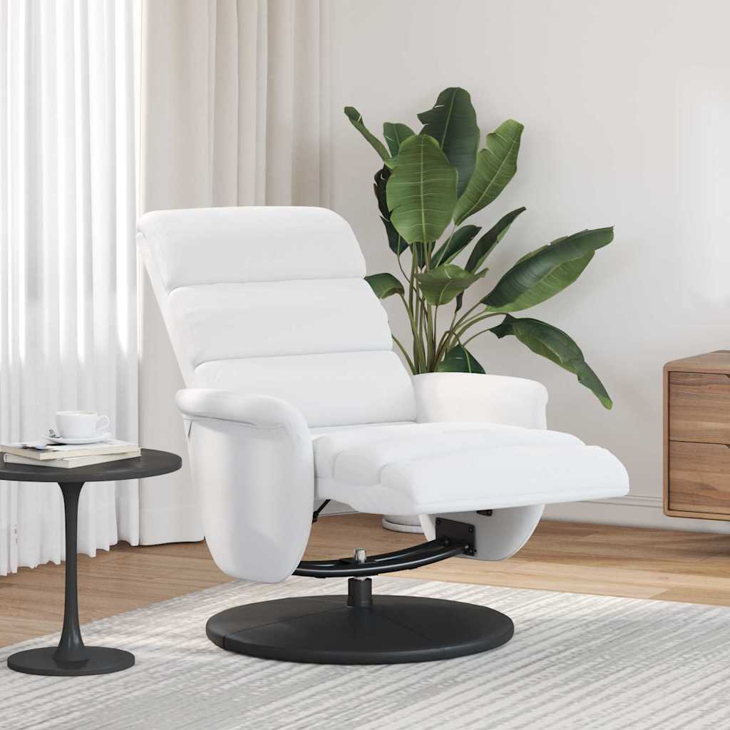 Poltrona reclinabile Bianco 71 x 98 x 106 cm Pelle sintetica