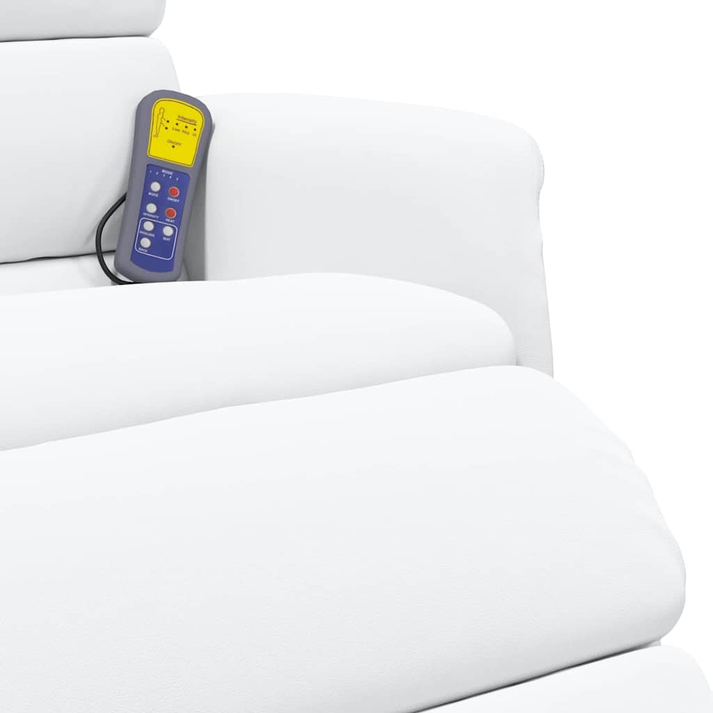 Poltrona Massaggiante Bianco 71 x 98 x 106 cm Pelle sintetica