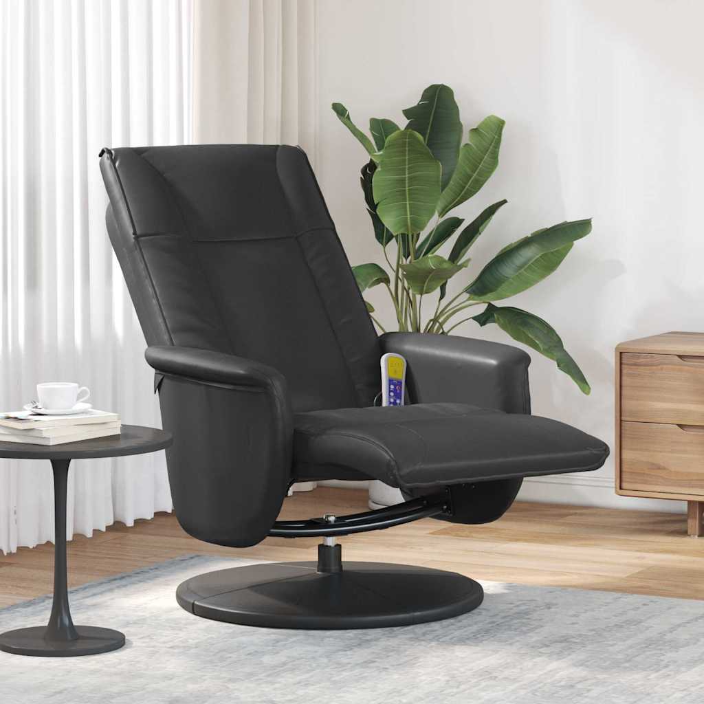 Poltrona reclinabile con massaggio Nero 71 x 90 x 105 cm | homemem39