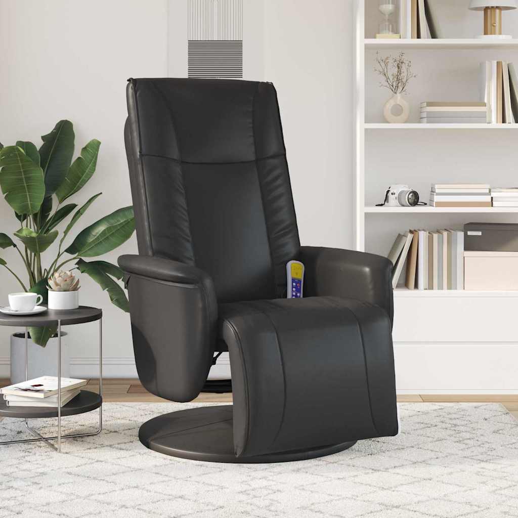 Poltrona reclinabile con massaggio Nero 71 x 90 x 105 cm | homemem39