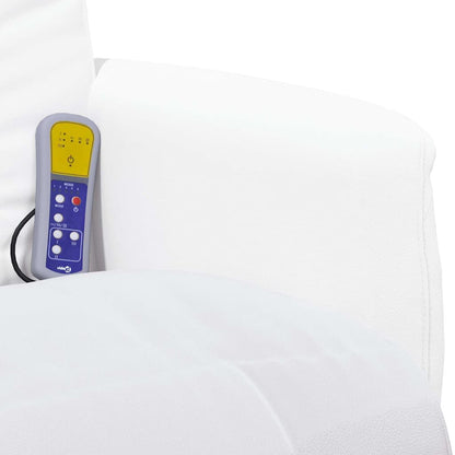 Poltrona reclinabile con massaggio Bianco 71 x 90 x 105 cm | homemem39