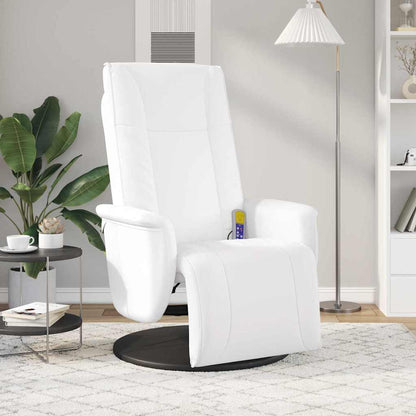 Poltrona reclinabile con massaggio Bianco 71 x 90 x 105 cm | homemem39