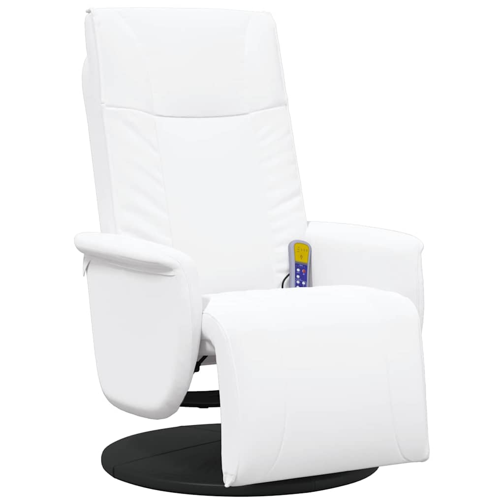 Poltrona reclinabile con massaggio Bianco 71 x 90 x 105 cm | homemem39
