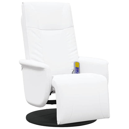 Poltrona reclinabile con massaggio Bianco 71 x 90 x 105 cm | homemem39
