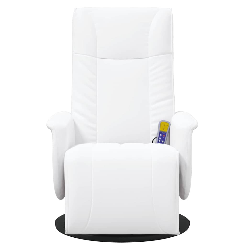 Poltrona reclinabile con massaggio Bianco 71 x 90 x 105 cm