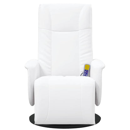 Poltrona reclinabile con massaggio Bianco 71 x 90 x 105 cm
