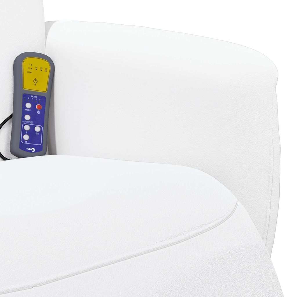 Poltrona Massaggiante Bianco 71 x 90 x 105 cm Pelle Sintetica | homemem39