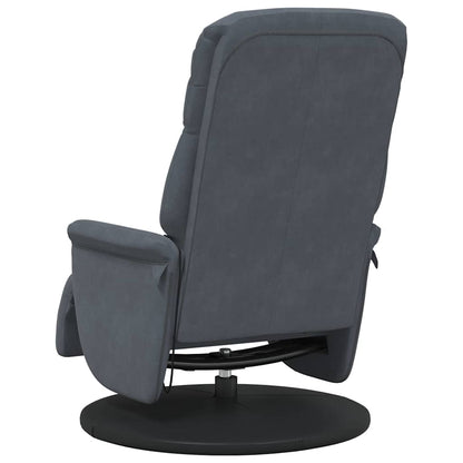 Poltrona Massaggiante Grigio scuro 91 x 71 x 105 cm Velluto | homemem39