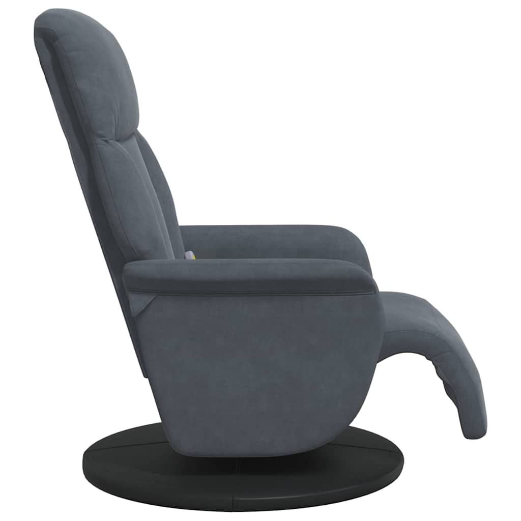 Poltrona Massaggiante Grigio scuro 91 x 71 x 105 cm Velluto | homemem39