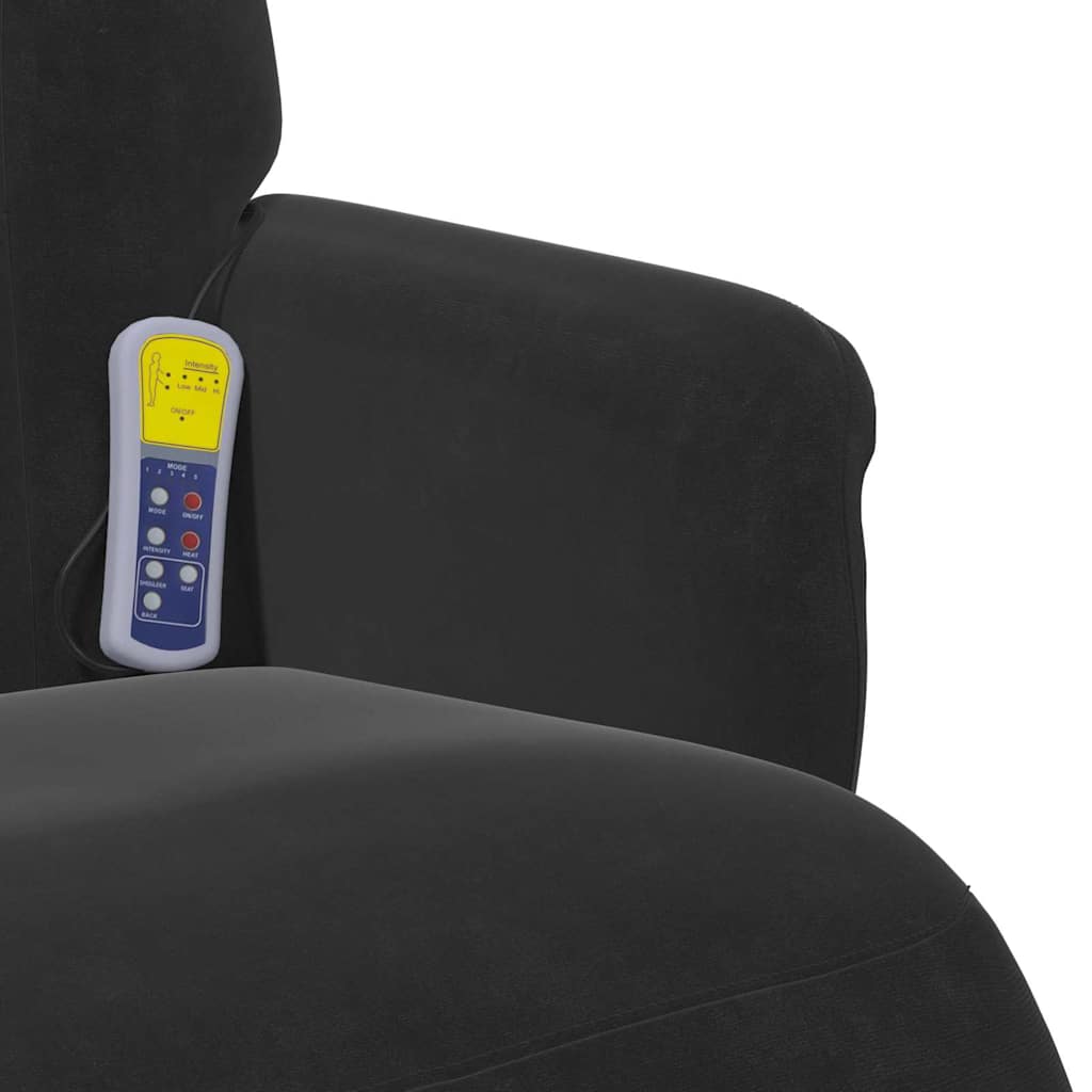 Poltrona Massaggiante Nero 91 x 71 x 105 cm Velluto | homemem39