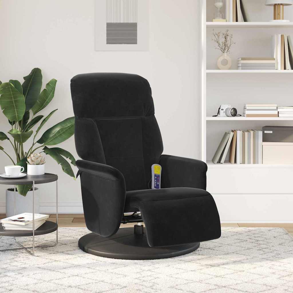 Poltrona Massaggiante Nero 91 x 71 x 105 cm Velluto