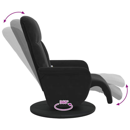 Poltrona Massaggiante Nero 91 x 71 x 105 cm Velluto | homemem39