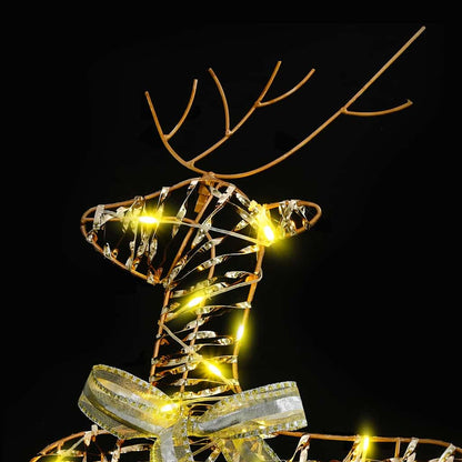 Renne LED con 80 LED 4 pcs Oro PET | homemem39