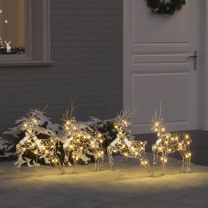 Renne LED con 80 LED 4 pcs Oro PET | homemem39