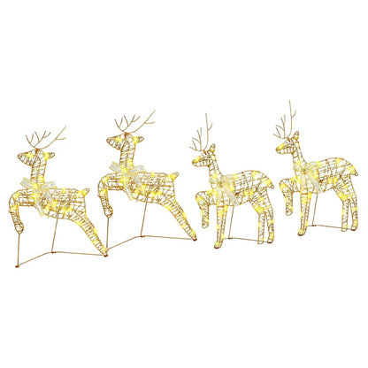 Renne LED con 80 LED 4 pcs Oro PET | homemem39