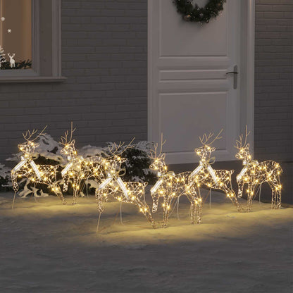 Renne LED con 180 LED 6 pcs Oro PET | homemem39