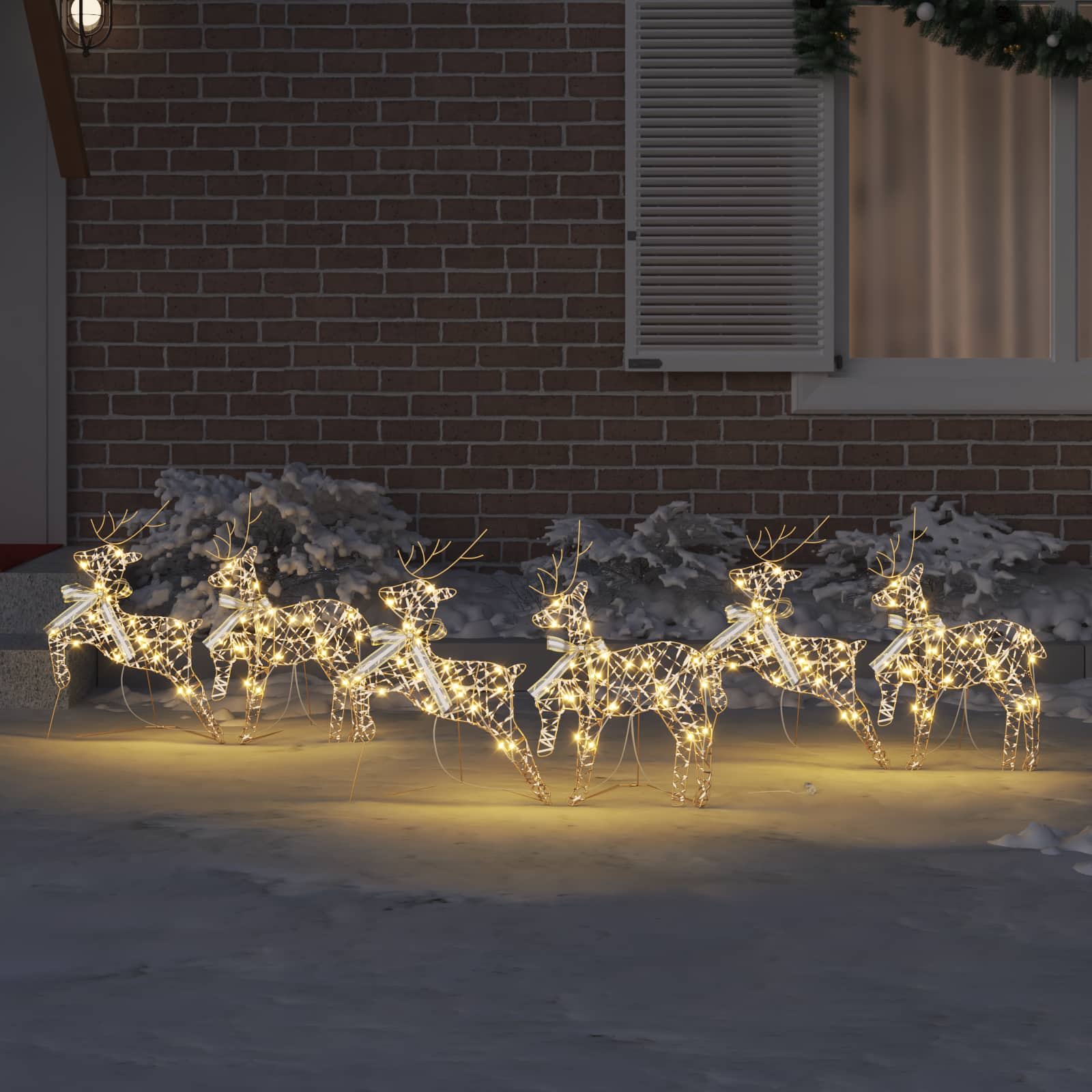 Renne LED con 180 LED 6 pcs Oro PET | homemem39
