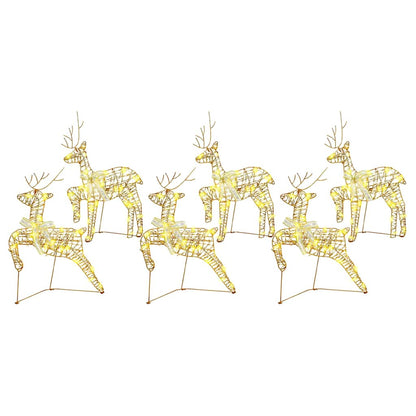 Renne LED con 180 LED 6 pcs Oro PET | homemem39