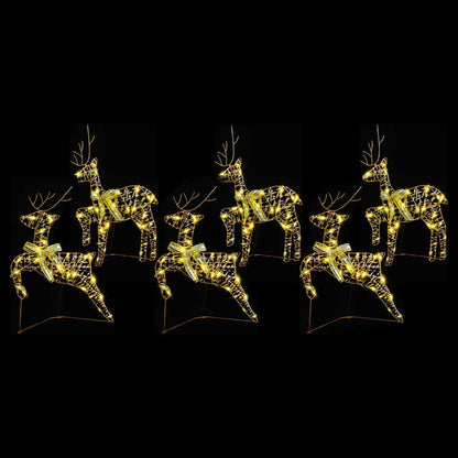 Renne LED con 180 LED 6 pcs Oro PET | homemem39