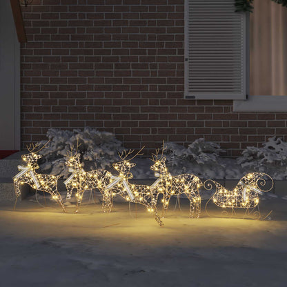 Renne LED con 40 LED 5 pcs Oro PET | homemem39