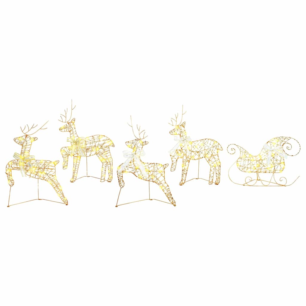 Renne LED con 40 LED 5 pcs Oro PET | homemem39