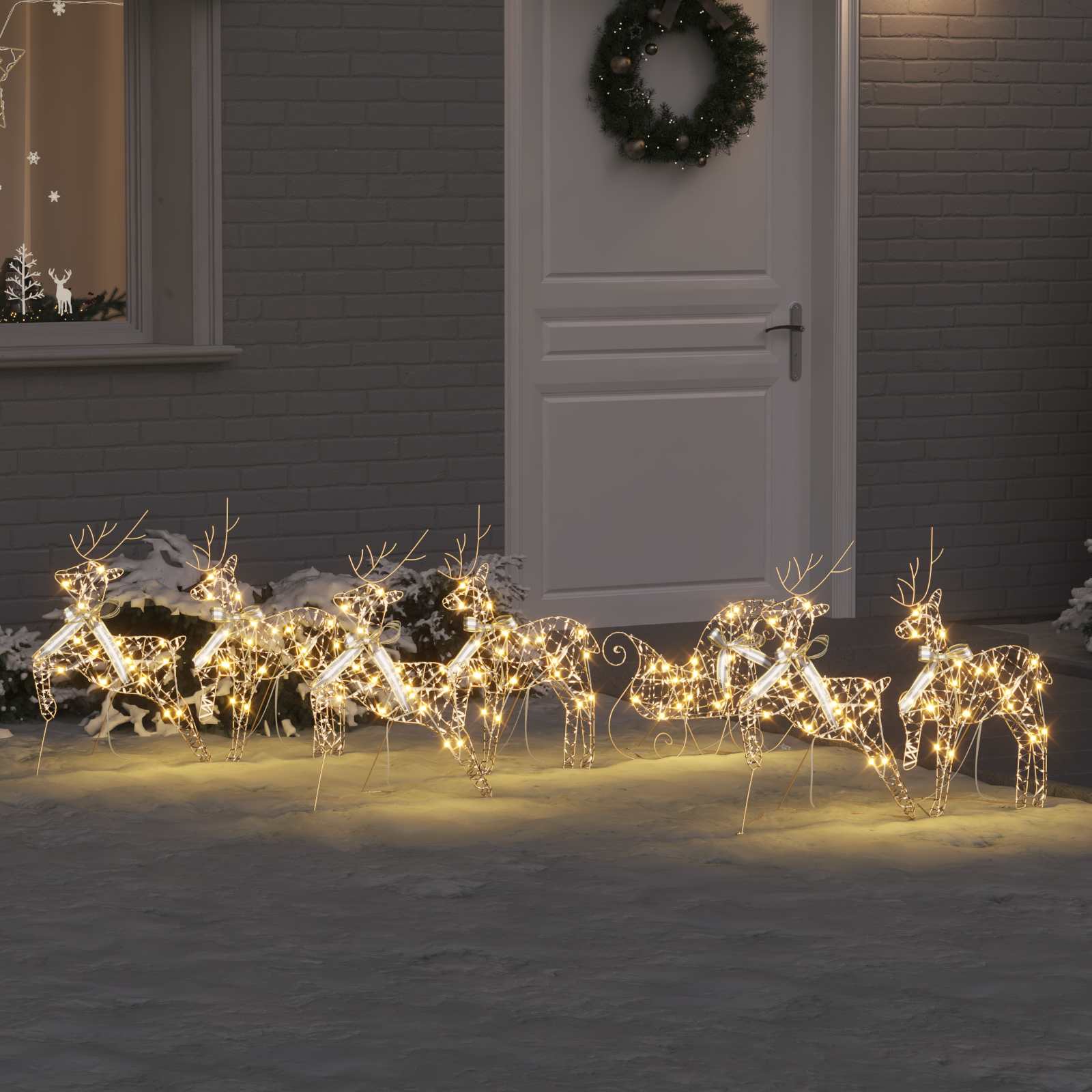 Renne LED con 40 LED 7 pcs Oro PET | homemem39