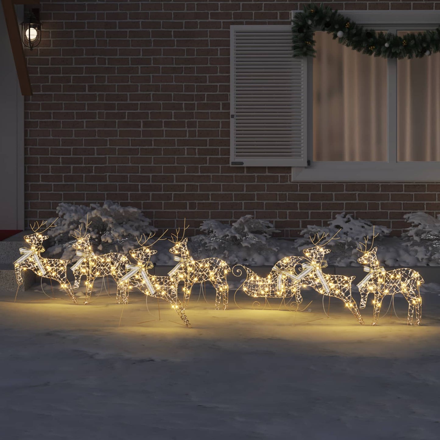 Renne LED con 40 LED 7 pcs Oro PET | homemem39