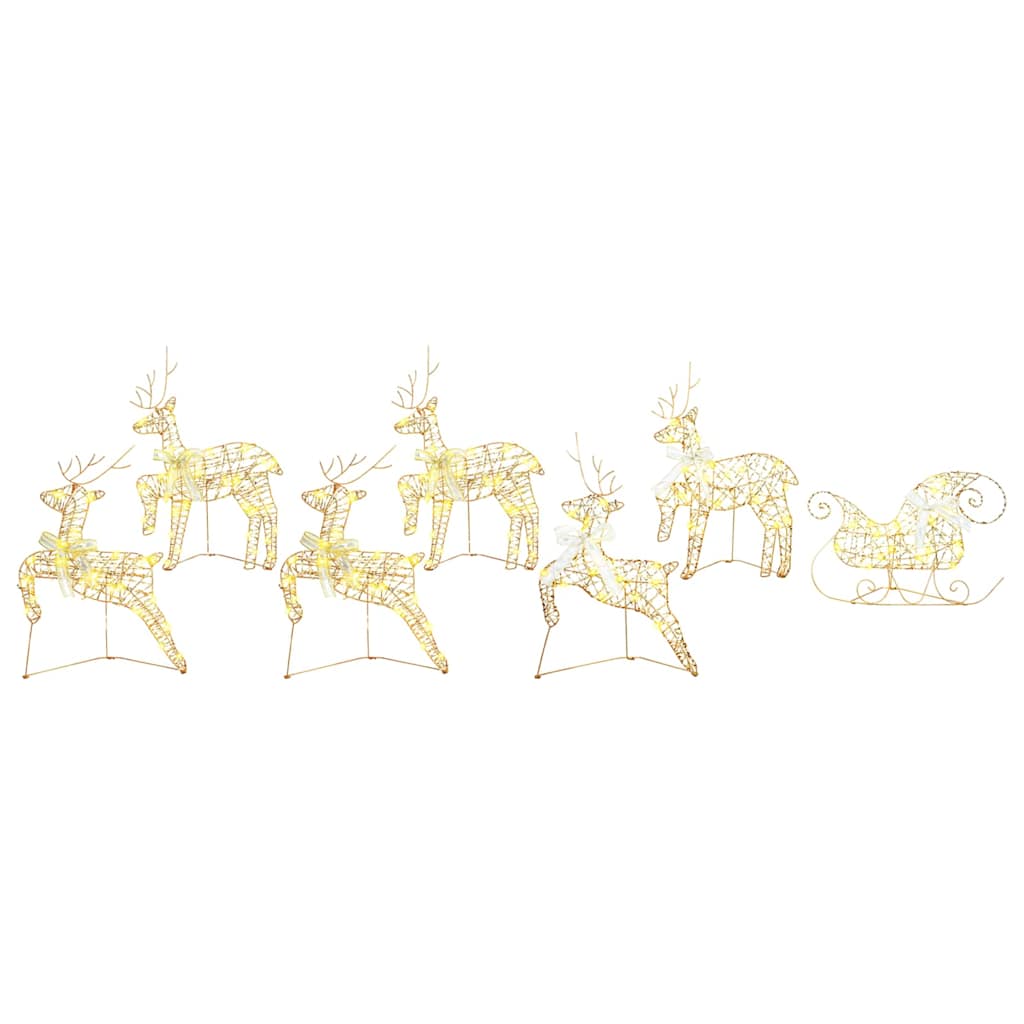 Renne LED con 40 LED 7 pcs Oro PET | homemem39